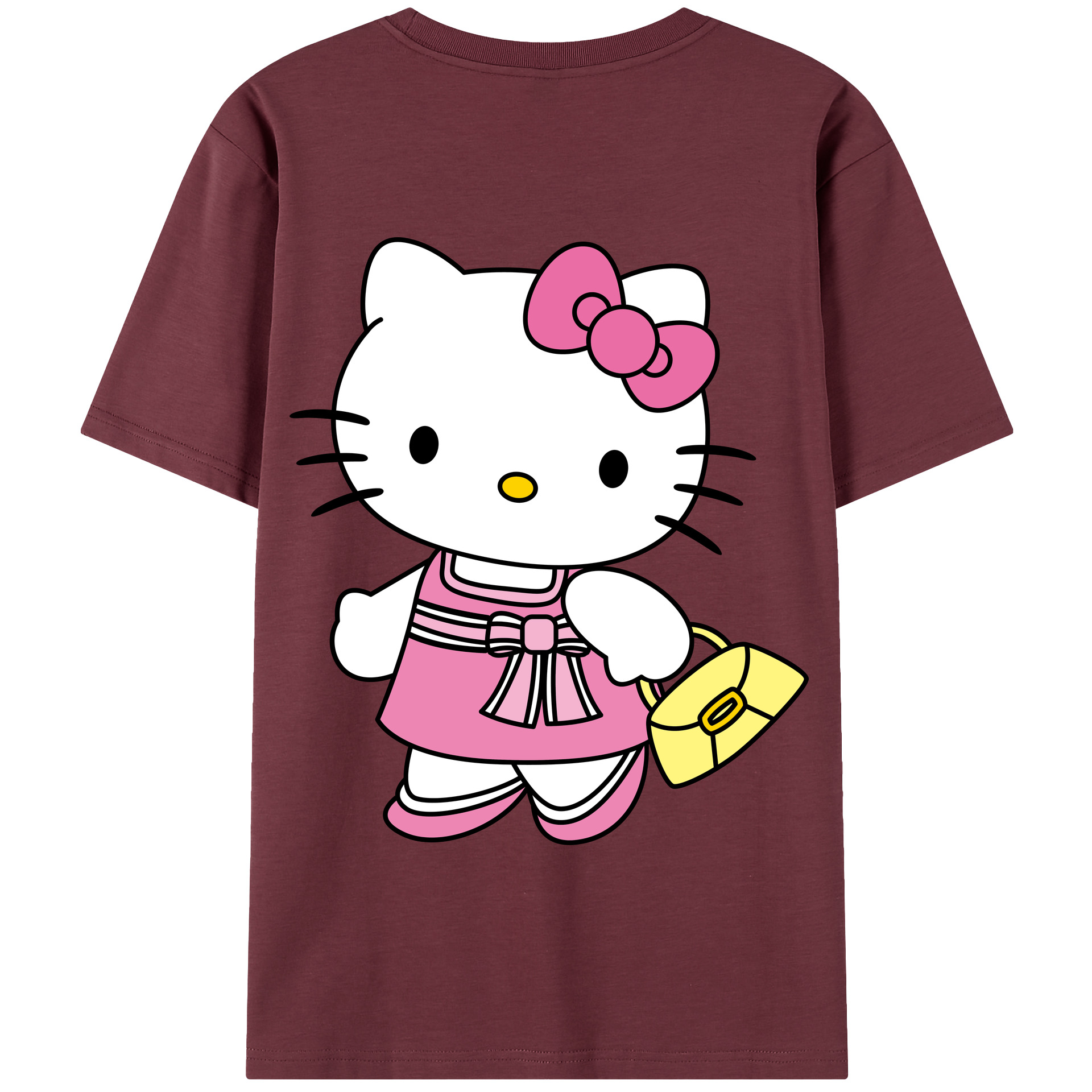 （画像用） Hello Kitty ハローキティ 綿100％半袖Tシャツ（背面プリント）